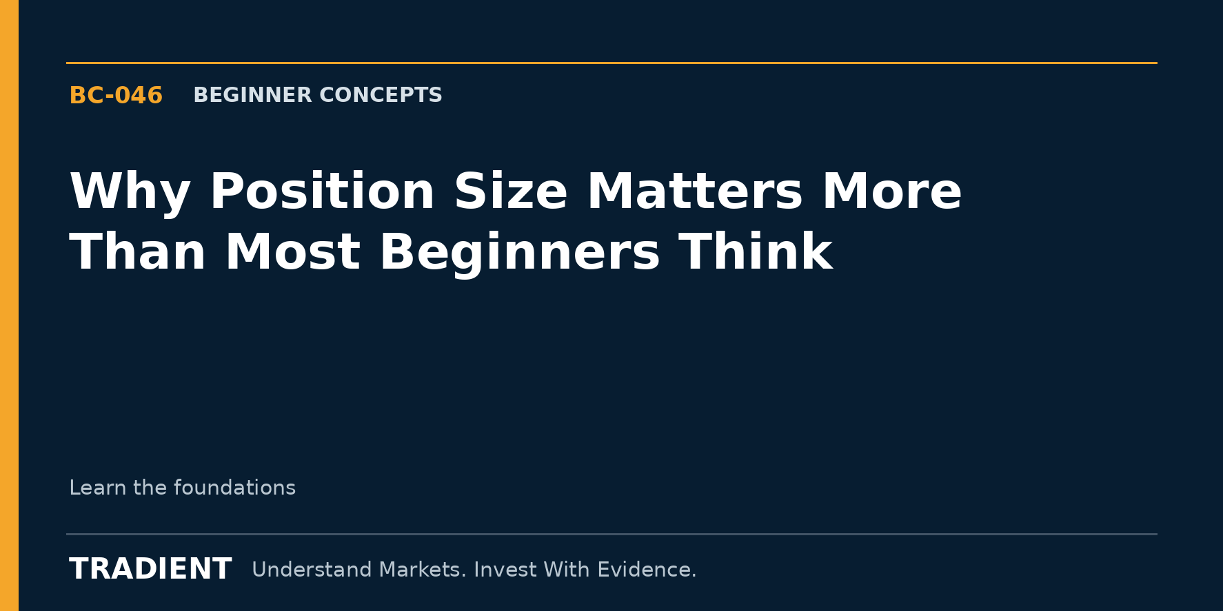 Why Position Size Matters More Than Most Beginners Think