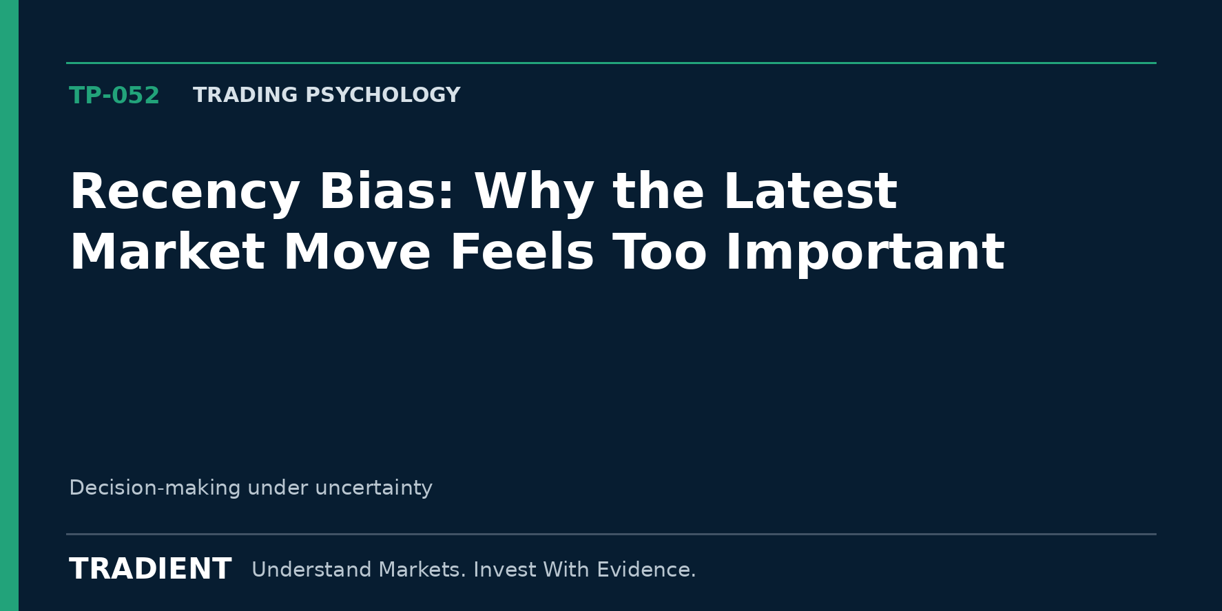 Recency Bias: Why the Latest Market Move Feels Too Important